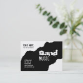 Afgerapt zwart-wit en witte band visitekaartje (Staand voorkant)