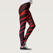 Afgerapte SpaceTime Stripes — Paars/rood Leggings (Rechts)