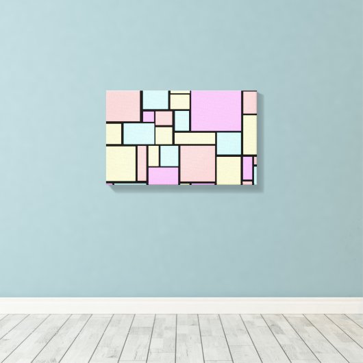 Afgerold rechthoekontwerp omwikkeld canvas afdruk (Insitu (Houten vloer))