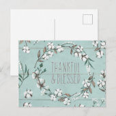 Afgerold VI-mint | Thankful & Blessed Briefkaart (Voorkant / Achterkant)