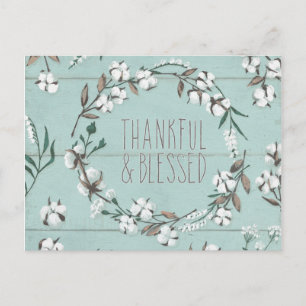Afgerold VI-mint   Thankful & Blessed Briefkaart