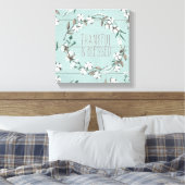 Afgerold VI-mint | Thankful & Blessed Canvas Afdruk (Insitu (Slaapkamer))