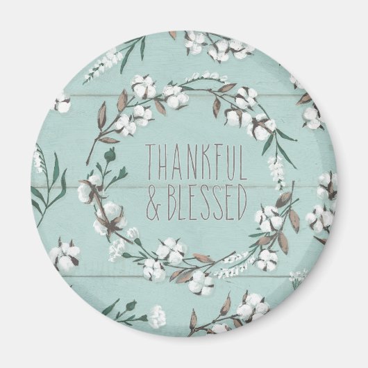 Afgerold VI-mint | Thankful & Blessed Magneet (Voorkant)