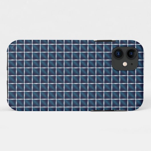 Afgerond blauw compartimentontwerp Case-Mate iPhone case (Achterkant (horizontaal))