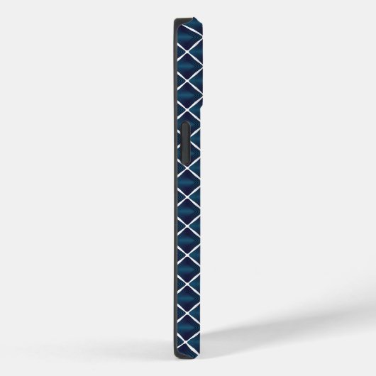 Afgerond blauw compartimentontwerp Case-Mate iPhone case (Achterkant / Rechts)