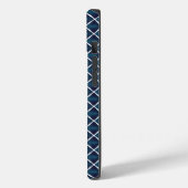 Afgerond blauw compartimentontwerp Case-Mate iPhone case (Achterkant / Links)