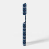 Afgerond blauw compartimentontwerp iPhone hoesje (Rechterkant)