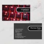 Afgerond Edge-Label - Gloeiend toetsenbord Visitekaartje (Voorkant / Achterkant)