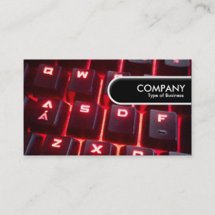 Afgerond Edge-Label - Gloeiend toetsenbord Visitekaartje