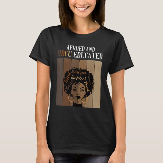 Afgerond en HBCU onderwezen historische zwarte Col T-shirt (Voorkant)