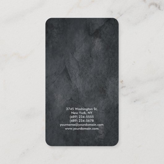 Afgerond grijze textuur Elegant Modern Visitekaartje (Achterkant)