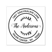 Afgerond handgeschreven script aangepast retouradr  zelfinktende stempel (Design)