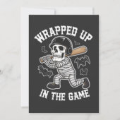 Afgerond in het spel honkbal Halloween Kaart (Voorkant)