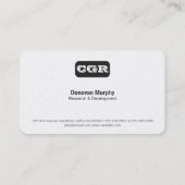 Afgeronde achtergrondvariatie van monogram visitekaartje (Achterkant)