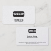 Afgeronde achtergrondvariatie van monogram visitekaartje (Voorkant / Achterkant)