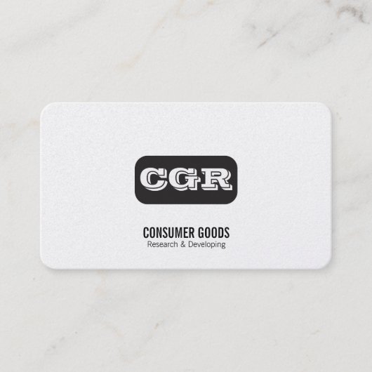 Afgeronde achtergrondvariatie van monogram visitekaartje (Voorkant)