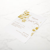 Afgeronde Botanische Vrijgezellenfeesten goudfolie Folie Uitnodiging (Gedraaid)
