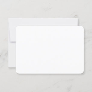 Afgeronde bruiloft RSVP Response Kaart 3.5 "x 5"