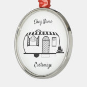 Afgeronde caravan trailer Thunder_Cove Metalen Ornament (Links)