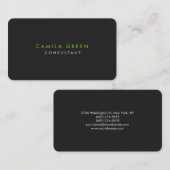 Afgeronde Corner Grey Elegant Professional Visitekaartje (Voorkant / Achterkant)