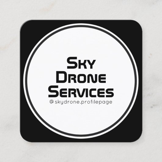 Afgeronde cover voor technische inspiratie vierkante visitekaartje (Voorkant)