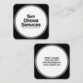 Afgeronde cover voor technische inspiratie vierkante visitekaartje (Voorkant / Achterkant)