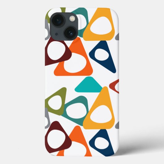 Afgeronde driehoeken Hoesje-Mate iPhone Case (Achterkant)