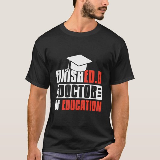 Afgeronde Edd Doctor Of Education T-shirt (Voorkant)