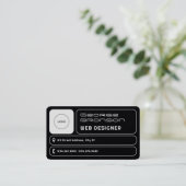 Afgeronde geometrische velden modern visitekaartje (Staand voorkant)