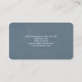 Afgeronde hoek blauw grijs professioneel modern visitekaartje (Achterkant)