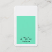 Afgeronde hoek Blauw Wit Elegant Modern Visitekaartje (Voorkant)