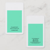 Afgeronde hoek Blauw Wit Elegant Modern Visitekaartje (Voorkant / Achterkant)