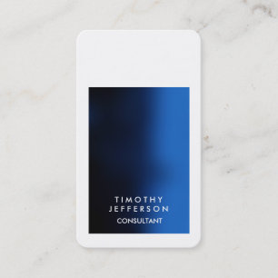 Afgeronde Hoek Blauw Wit Elegant Modern Visitekaartje
