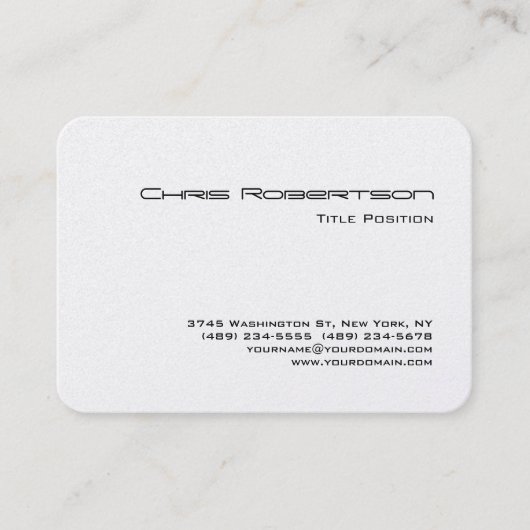 Afgeronde hoek Chubby Visitekaartje (Voorkant)