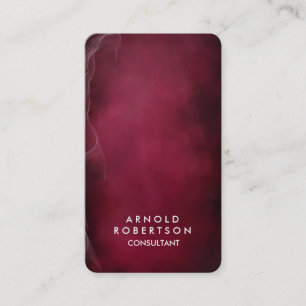 Afgeronde hoek Dark Carmine Red Elegant Visitekaartje