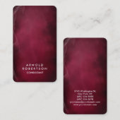 Afgeronde hoek Dark Carmine Red Elegant Visitekaartje (Voorkant / Achterkant)