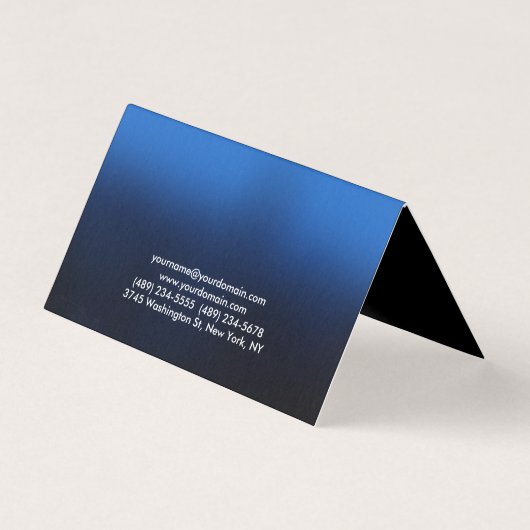 Afgeronde hoek donkerblauw zwart Visitekaartje (Achterkant)