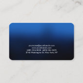 Afgeronde hoek donkerblauw zwart Visitekaartje (Achterkant)