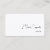 Afgeronde hoek Eenvoudige professionele kalligrafi Visitekaartje (Voorkant)