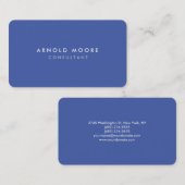 Afgeronde hoek Gemiddeld Blauw Professional Modern Visitekaartje (Voorkant / Achterkant)