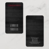 Afgeronde hoek grijs hout achtergrond elegant visitekaartje (Voorkant / Achterkant)