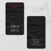 Afgeronde hoek grijs hout achtergrond elegant visitekaartje (Voorkant / Achterkant)