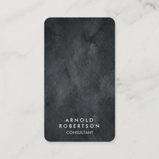Afgeronde hoek Grijs Modern Stijlvol Elegant Visitekaartje (Voorkant)