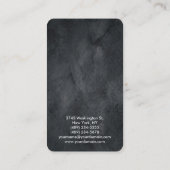 Afgeronde hoek Grijs Modern Stijlvol Elegant Visitekaartje (Achterkant)