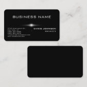 Afgeronde hoek grijs rijk zwart Visitekaartje (Voorkant / Achterkant)