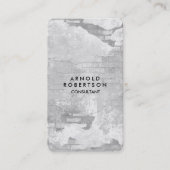 Afgeronde hoek Grijze Muur Elegant Uniek Visitekaartje (Voorkant)