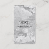Afgeronde hoek Grijze Muur Elegant Uniek Visitekaartje (Achterkant)