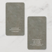 Afgeronde hoek Grijze Steen Elegant Visitekaartje (Voorkant / Achterkant)