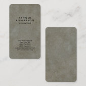Afgeronde hoek Grijze stenen muur Elegant Uniek Visitekaartje (Voorkant / Achterkant)