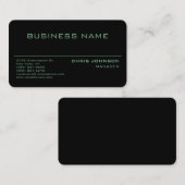 Afgeronde hoek Groen Rijk Zwart Visitekaartje (Voorkant / Achterkant)